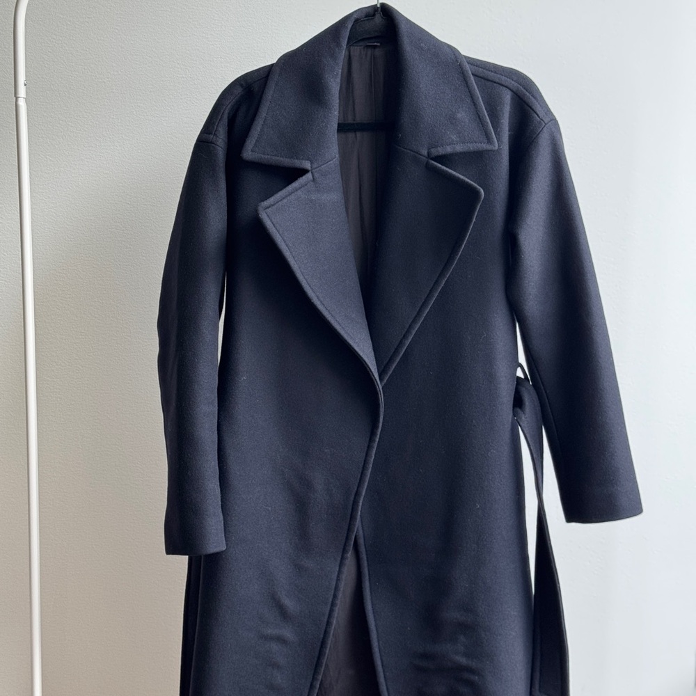 Allsaints - Women’s Indira Navy Wool Coat - XS